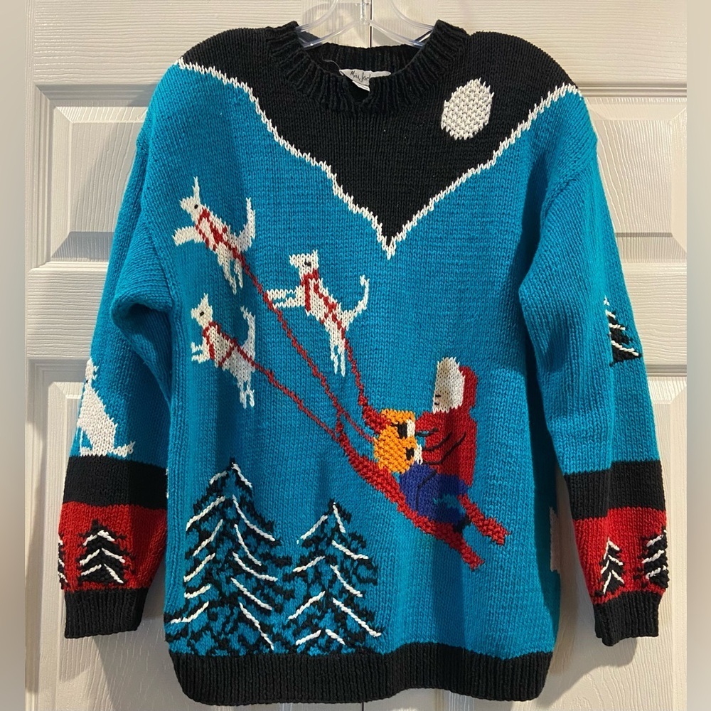 Vintage Miss Jackson’s Sweater Winter Theme Multicolor Size M